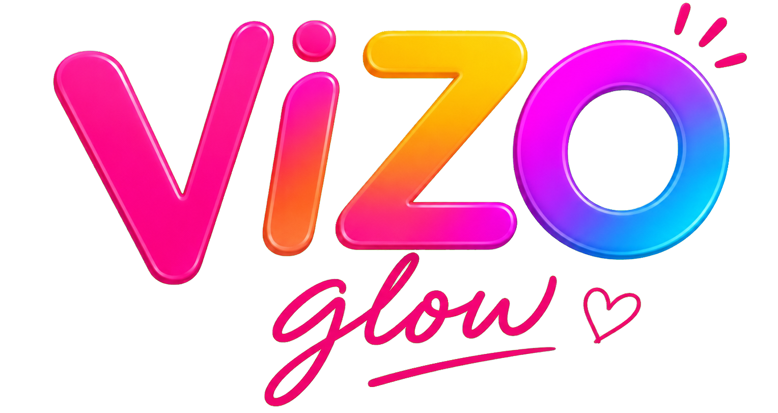 vizo glow logo extraido transparente